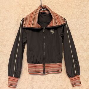 Diesel Black Jacket with Striped Collar